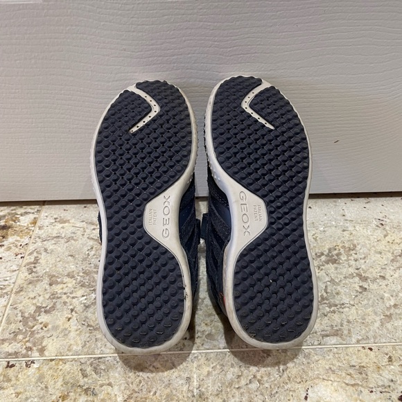 Geox boys running shoes, respira - blue and orange US size 1 sneakers - Picture 6 of 8